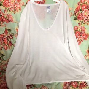 victoria secret sport white long sleeve shirt  A1